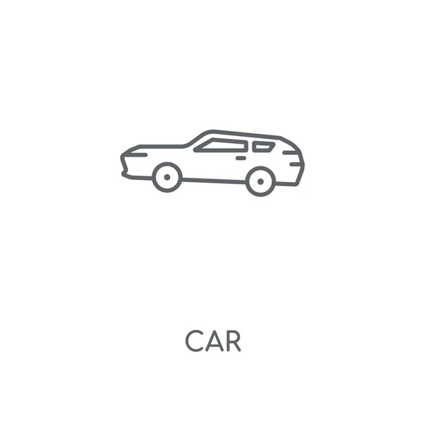 Автомобільна Лінійна Піктограма Дизайн Символів Інсульту Концепції Автомобіля Тонкі Графічні — стоковий вектор