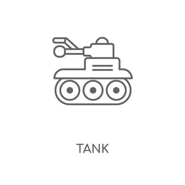 Icono Lineal Del Tanque Diseño Símbolo Carrera Concepto Tanque Elementos — Vector de stock