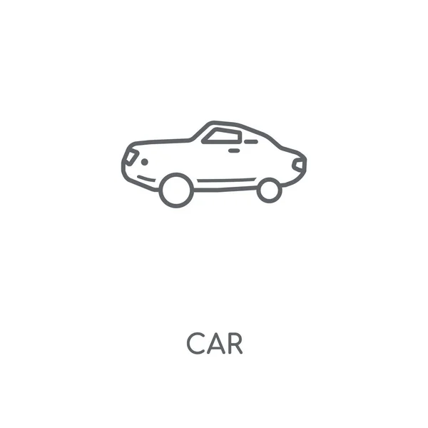 Icono Lineal Del Coche Diseño Símbolo Carrera Concepto Coche Elementos — Vector de stock