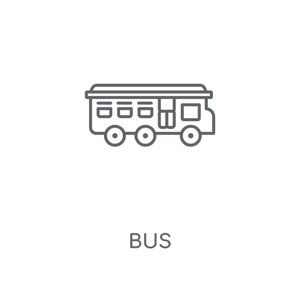 Icono Lineal Bus Diseño Símbolo Carrera Concepto Autobús Elementos Gráficos — Vector de stock