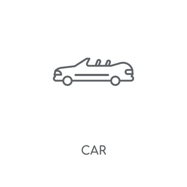 Линейный Значок Автомобиля Концепция Автомобиля Знак Хода Дизайн Тонкие Графические — стоковый вектор