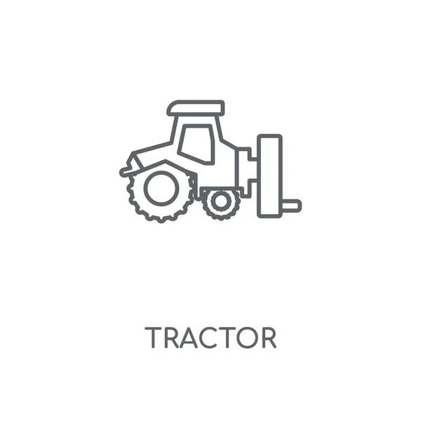 Icono Lineal Del Tractor Diseño Símbolo Carrera Concepto Tractor Elementos — Vector de stock