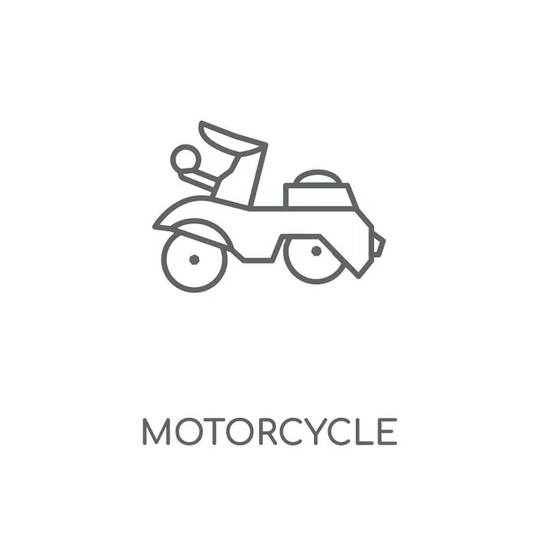 Icono Lineal Motocicleta Diseño Símbolo Carrera Concepto Motocicleta Elementos Gráficos — Vector de stock