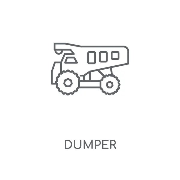 Dumper Lineares Symbol Dumper Konzept Strich Symbol Design Dünne Grafische — Stockvektor