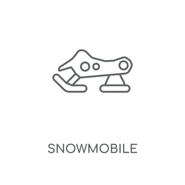 Snowmobile Ícone Linear Snowmobile Conceito Design Símbolo Acidente Vascular Cerebral — Vetor de Stock