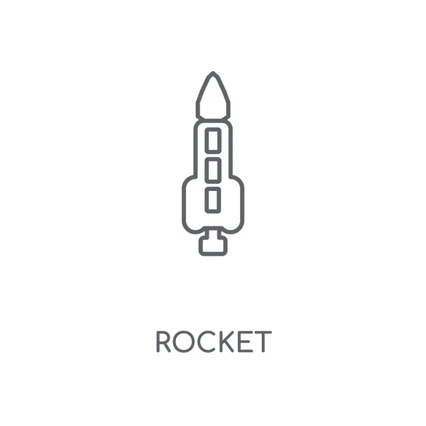 Rakete Lineares Symbol Raketenkonzept Schlagsymbol Design Dünne Grafische Elemente Vektorillustration — Stockvektor