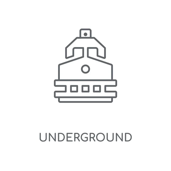 Underground Linear Icon Underground Concept Stroke Symbol Design Thin Graphic — Stock Vector