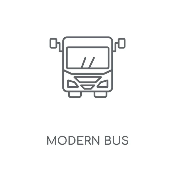 Icono Lineal Bus Moderno Diseño Moderno Símbolo Carrera Concepto Autobús — Vector de stock
