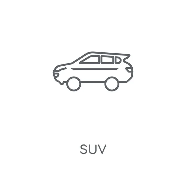 Suv 아이콘입니다 Suv 스트로크 디자인입니다 그래픽 일러스트 Eps — 스톡 벡터