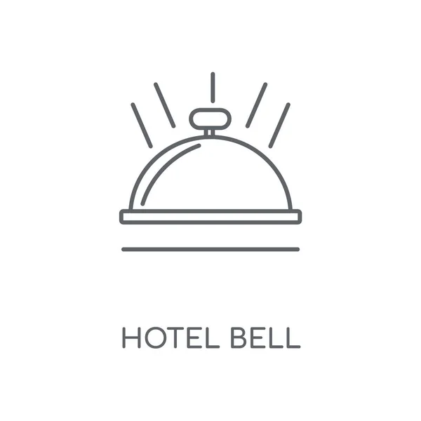 Готель Дзвонить Лінійною Іконою Дизайн Символу Інсульту Готельного Дзвіночка Тонкі — стоковий вектор