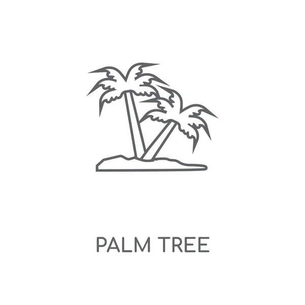 Palm Tree Lineární Ikona Palm Tree Koncept Tahu Symbol Design — Stockový vektor