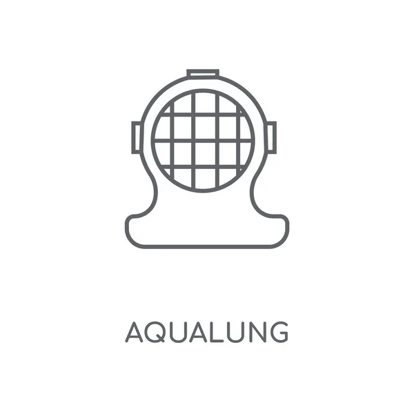 Aqualung Ikona Liniowej Aqualung Koncepcja Symbol Obrysu Cienkich Elementów Graficznych — Wektor stockowy