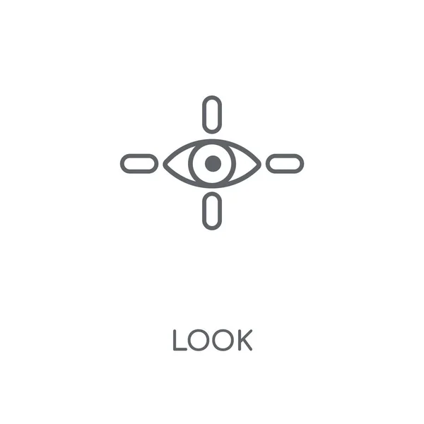 Regardez Icône Linéaire Look Concept Course Symbole Design Illustration Vectorielle — Image vectorielle