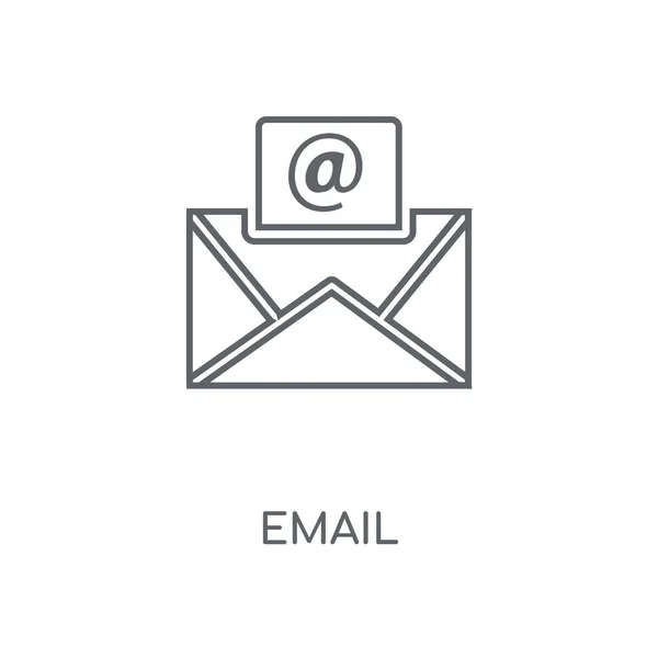 电子邮件线性图标 电子邮件概念笔画符号设计 薄的图形元素向量例证 在白色背景上的轮廓样式 Eps — 图库矢量图片