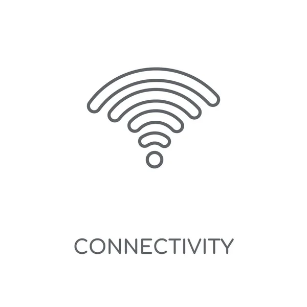 Connectivity Linear Icon Connectivity Concept Stroke Symbol Design Thin Graphic — Stock Vector