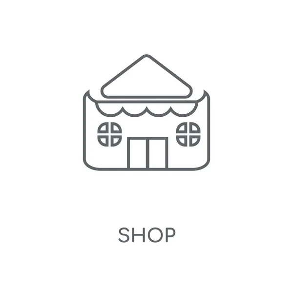 Shop Linjär Ikonen Shop Konceptdesign Stroke Symbol Tunn Grafiska Element — Stock vektor