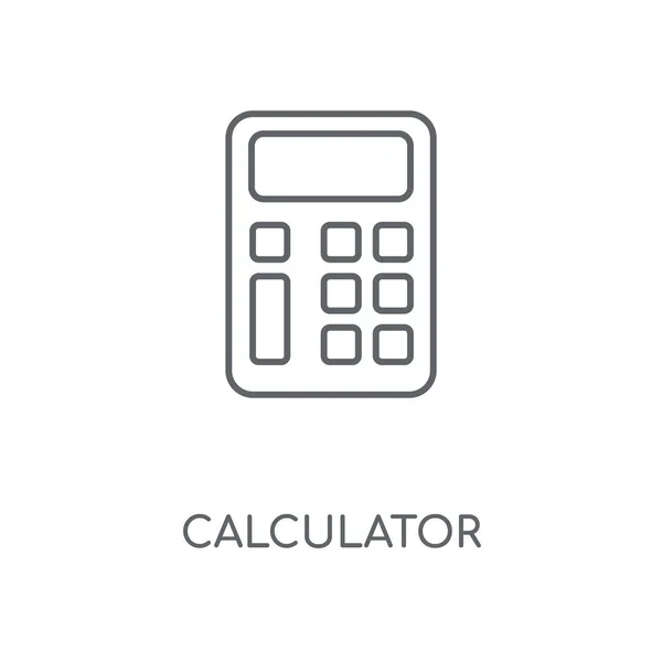 Ícone Linear Calculadora Design Símbolo Curso Conceito Calculadora Elementos Gráficos —  Vetores de Stock