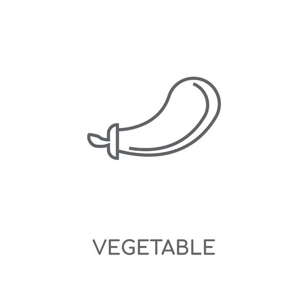 Vegetabiliska Linjär Ikonen Vegetabiliska Stroke Symbol Konceptdesign Tunn Grafiska Element — Stock vektor