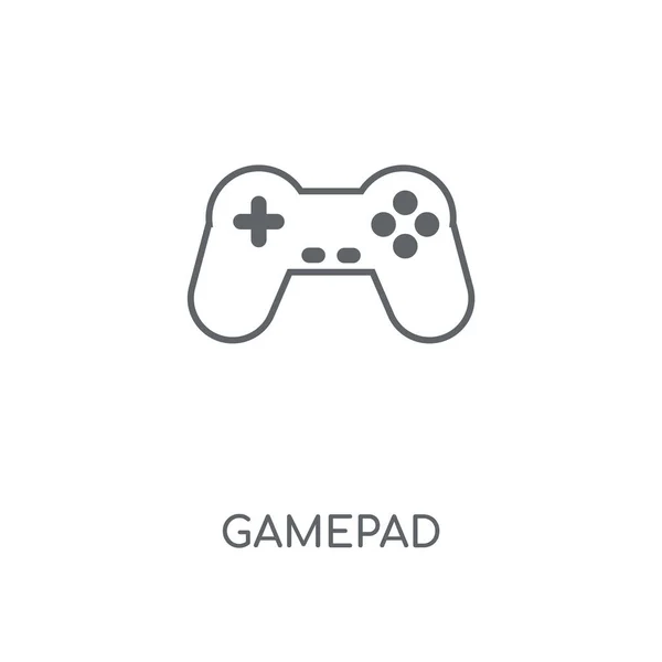 Gamepad Linear Icon Gamepad Concept Stroke Symbol Design Thin Graphic — Stock Vector