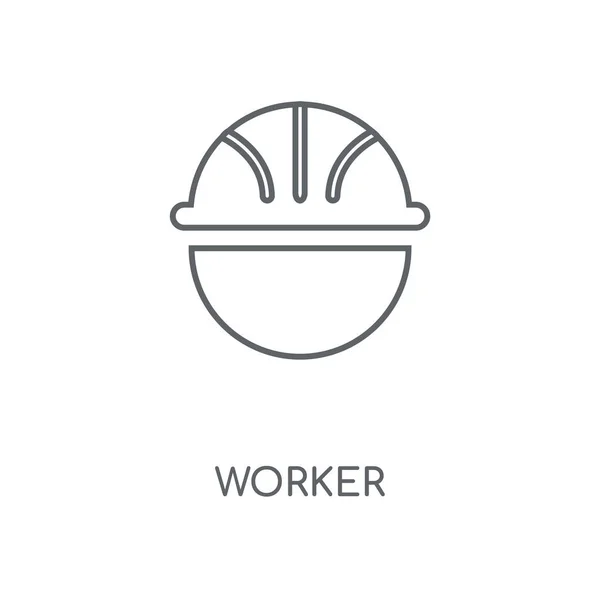 Icono Lineal Trabajador Concepto Trabajador Diseño Símbolo Carrera Elementos Gráficos — Vector de stock