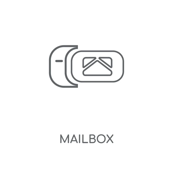Линейный Значок Почтового Ящика Концепция Почтового Ящика Тонкие Графические Элементы — стоковый вектор