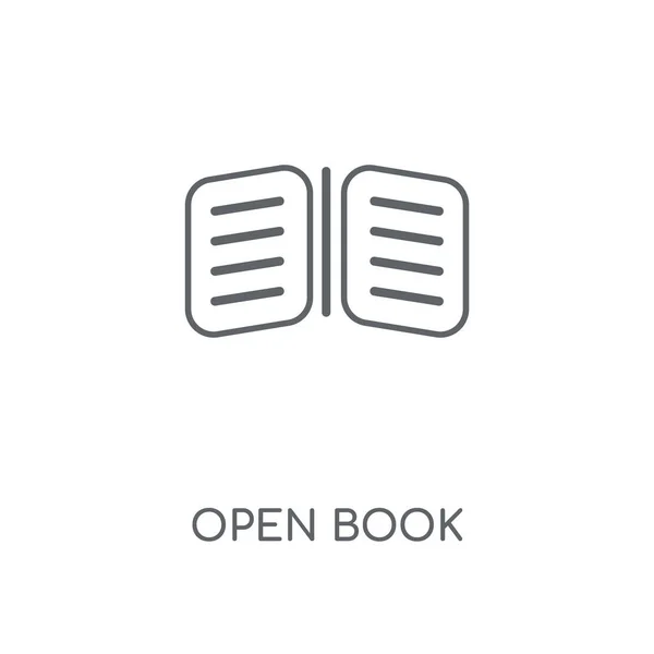 Lineares Symbol Für Offenes Buch Open Book Konzept Streicht Symboldesign — Stockvektor