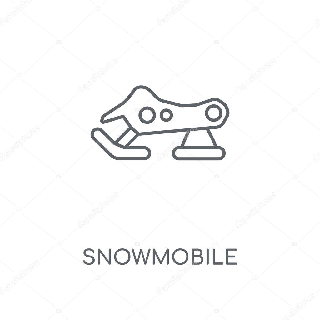 Snowmobile linear icon. Snowmobile concept stroke symbol design. Thin graphic elements vector illustration, outline pattern on a white background, eps 10.