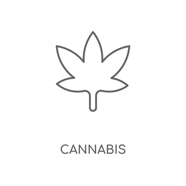 Cannabis Linear Icon Cannabis Concept Stroke Symbol Design Thin Graphic — Stock Vector