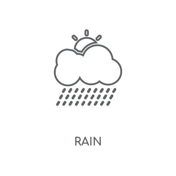 Βροχή Γραμμική Εικονίδιο Βροχή Προμελέτη Σύμβολο Κτυπήματος Λεπτή Στοιχεία Γραφικών — Διανυσματικό Αρχείο