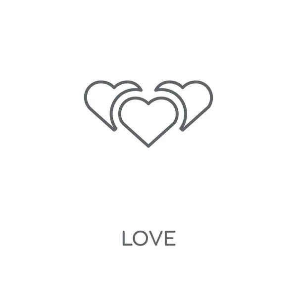 Люблю Лінійну Ікону Дизайн Символів Кохання Концепції Штрихування Тонкі Графічні — стоковий вектор