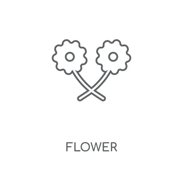 Blume Lineares Symbol Blütenkonzept Strich Symbol Design Dünne Grafische Elemente — Stockvektor