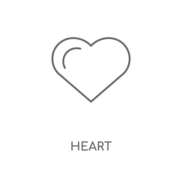 Heart Linear Icon Heart Concept Stroke Symbol Design Thin Graphic — Stock Vector