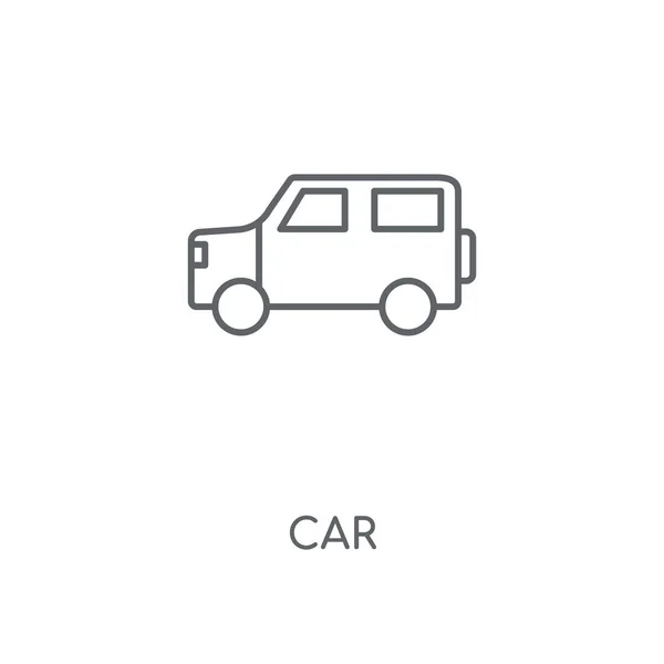 Auto Lineaire Pictogram Auto Beroerte Symbool Conceptontwerp Dunne Grafische Elementen — Stockvector