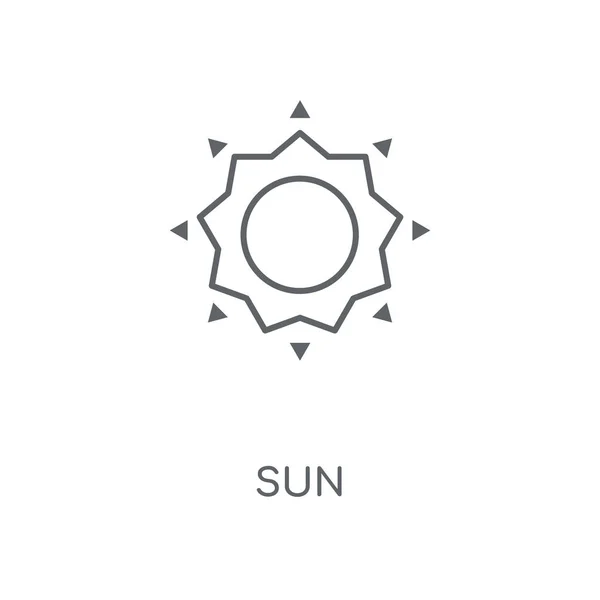 Линейная Икона Солнца Концепция Солнцезащитного Штриха Тонкие Графические Элементы Векторная — стоковый вектор