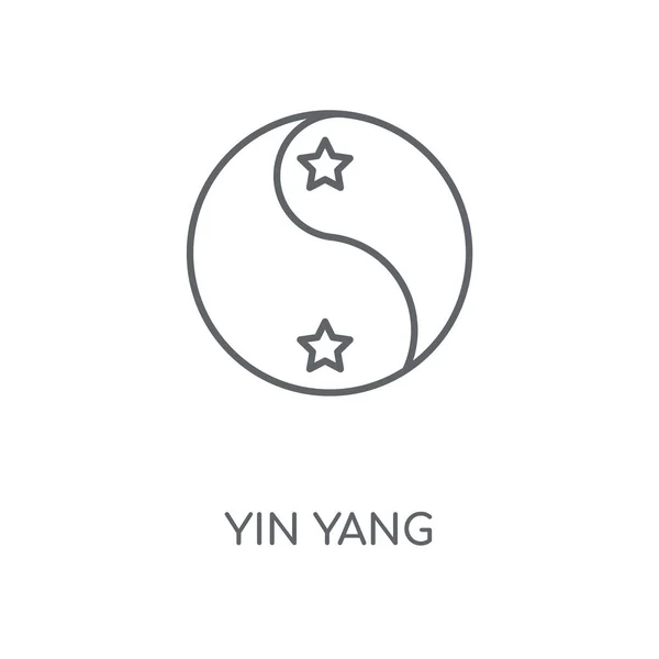 Icône Linéaire Yin Yang Yin Yang Concept Course Symbole Design — Image vectorielle