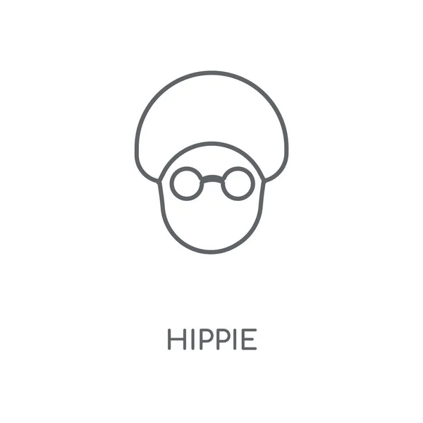 Hippie Lineární Ikona Hippie Koncept Tahu Symbol Design Tenké Grafické — Stockový vektor