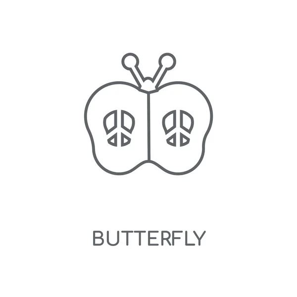 Лінійна Іконка Метелика Концепція Гримучого Символу Метелика Тонкі Графічні Елементи — стоковий вектор
