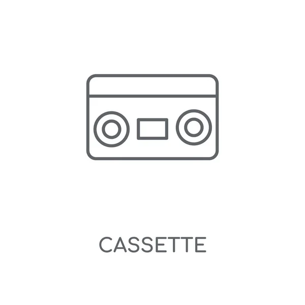 Lineaire Cassettepictogram Cassette Beroerte Symbool Conceptontwerp Dunne Grafische Elementen Vector — Stockvector