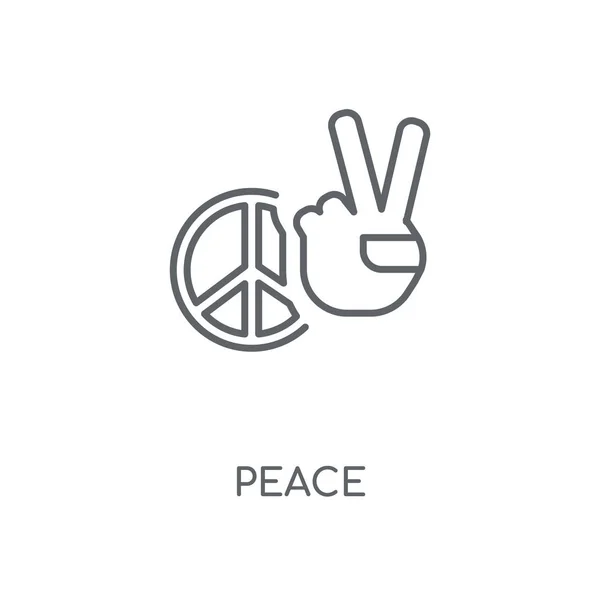 Ícone Linear Paz Design Símbolo Traço Conceito Paz Elementos Gráficos — Vetor de Stock