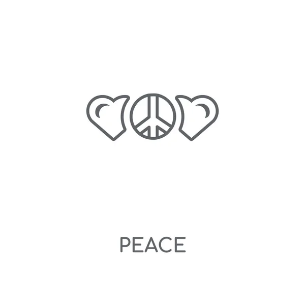 Barış Doğrusal Simgesi Barış Kavramı Kontur Sembolü Tasarım Nce Grafik — Stok Vektör