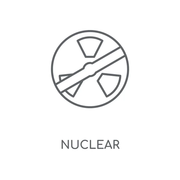 Icono Lineal Nuclear Concepto Nuclear Diseño Símbolo Carrera Elementos Gráficos — Vector de stock