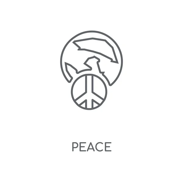 Ícone Linear Paz Design Símbolo Traço Conceito Paz Elementos Gráficos —  Vetores de Stock