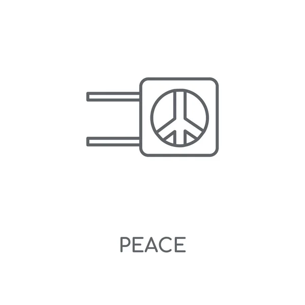 Barış Doğrusal Simgesi Barış Kavramı Kontur Sembolü Tasarım Nce Grafik — Stok Vektör