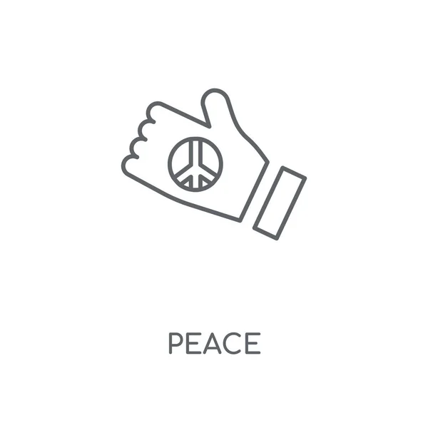 Ícone Linear Paz Design Símbolo Traço Conceito Paz Elementos Gráficos —  Vetores de Stock