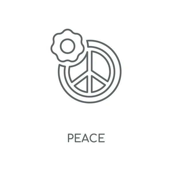 Peace Sign Lineáris Ikonra Peace Sign Stroke Szimbólum Koncepcióterv Vékony — Stock Vector