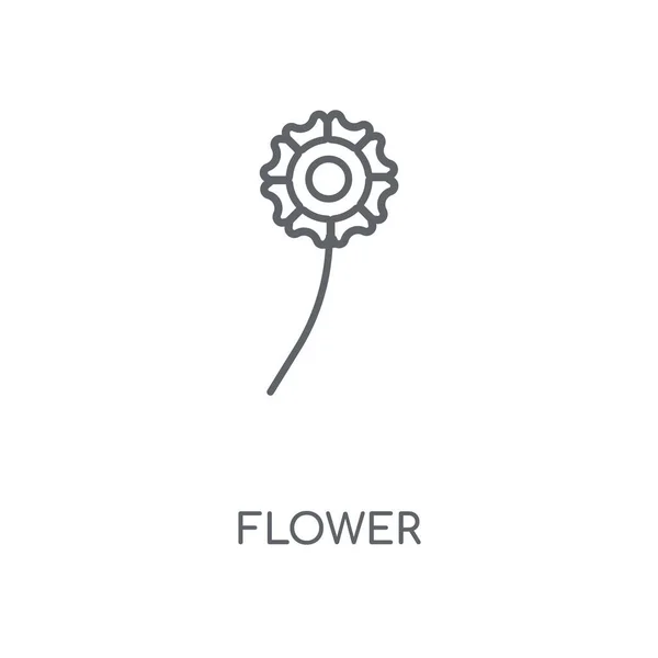Icono Lineal Flores Concepto Flor Trazo Símbolo Diseño Elementos Gráficos — Vector de stock