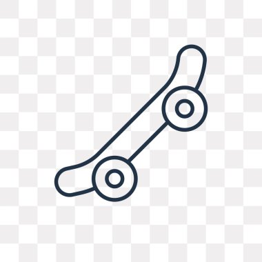 Vektör anahat simgesini şeffaf arka plan üzerinde izole kaykay, yüksek kalitede doğrusal Skateboarding saydamlık kavramı kullanılan web ve mobil olabilir