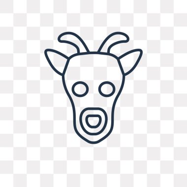 Zürafa anahat simgesini şeffaf arka plan üzerinde izole vektör, yüksek kalitede doğrusal zürafa saydamlık kavramı kullanılan web ve mobil olabilir