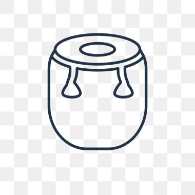 Afrika davul vektör anahat simgesini şeffaf arka plan üzerinde yüksek kalitede doğrusal Afrika davul saydamlık kavramı izole olabilir kullanılan web ve mobil