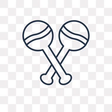 Saydam arka plan üzerinde yüksek kalitede doğrusal Maraca saydamlık kavramı izole maraca vektör anahat simgesini kullandığınız web ve mobil olabilir